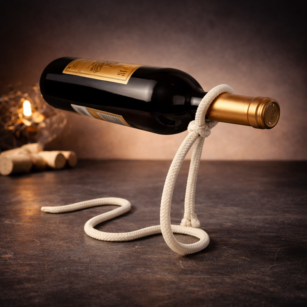 Gravity Cellar™ – Rope Floating Bottle Holder